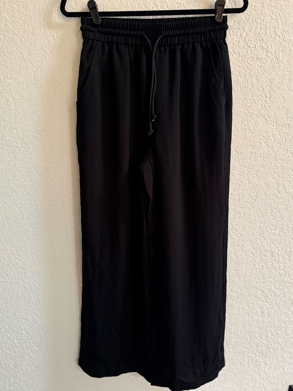 HALARA Black Wide Leg Drawstring Pants